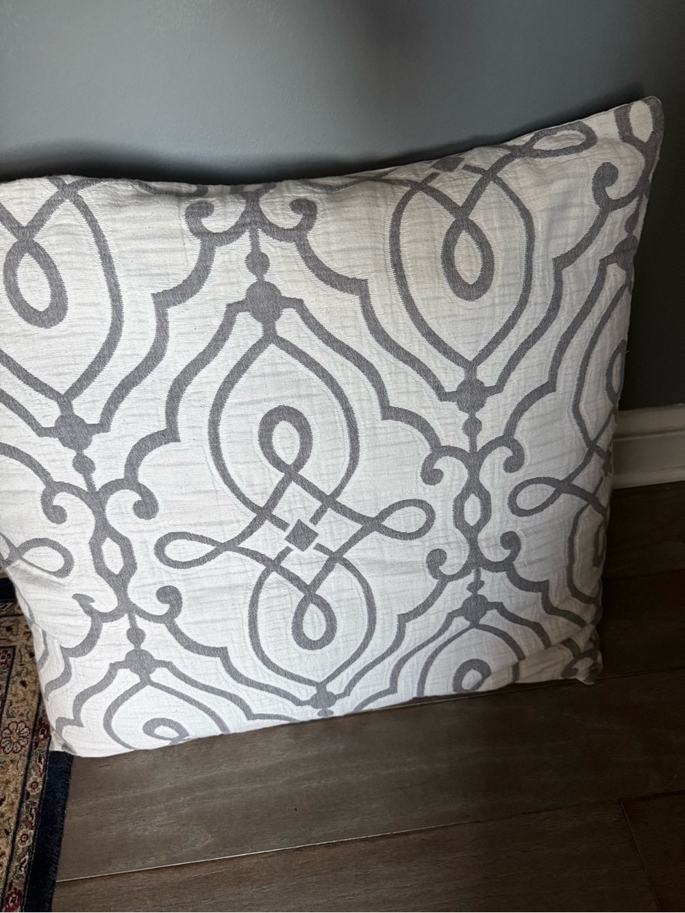 Pottery Barn Genevieve Scroll Jacquard Cotton Euro Sham set